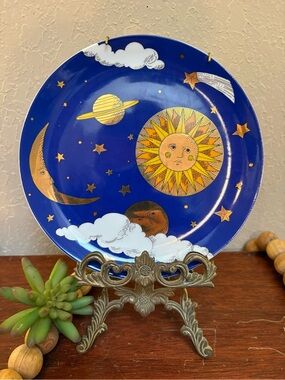Vintage Celestial Decorative Plate